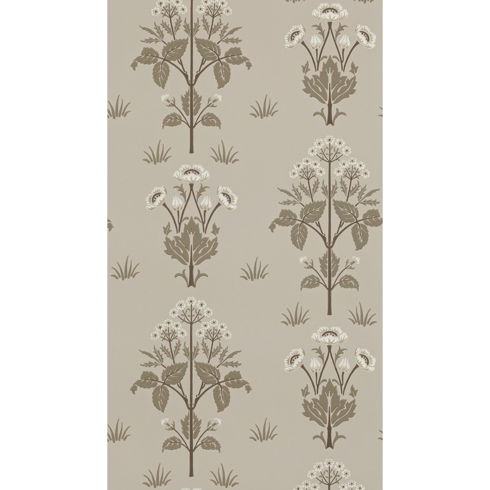 Meadow Sweet Wallpaper 210351 by Morris & Co in Bullrush Taupe